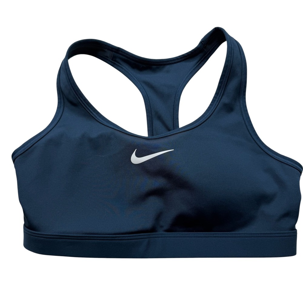 Nike Swoosh Medium Support Padded Sports Bra Navy Blue DX6821-478 Small #WTDWR